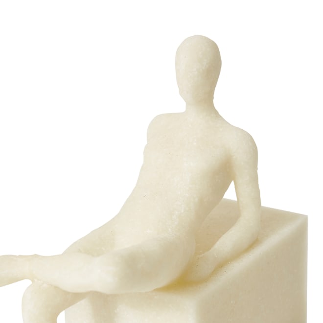Gundo Relaxing Sculpture - White, 19cm (H)