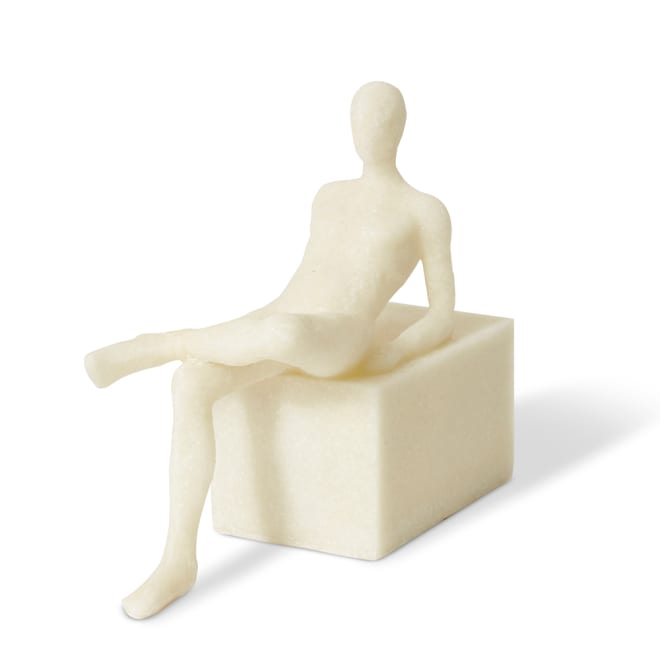 Gundo Relaxing Sculpture - White, 19cm (H)