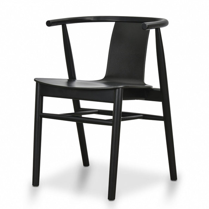 CDC673-SD Dining Chair - Black Shell - Black Seat (Set of 2)