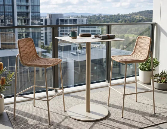 Cenote Rattan Bar Stool - Outdoor - Latte, 103cm H