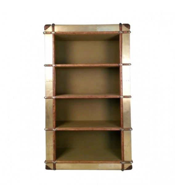 Turbojet Aluminium, Wood And Canvas Bookshelf