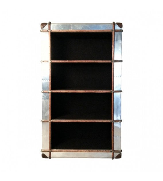 Turbojet Aluminium, Wood And Canvas Bookshelf