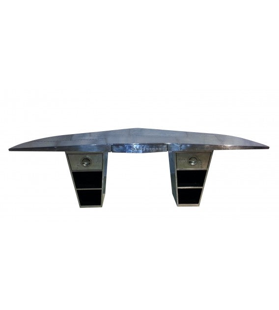 Aviator Aluminium Wing Desk (Also In Brass Wrap*)