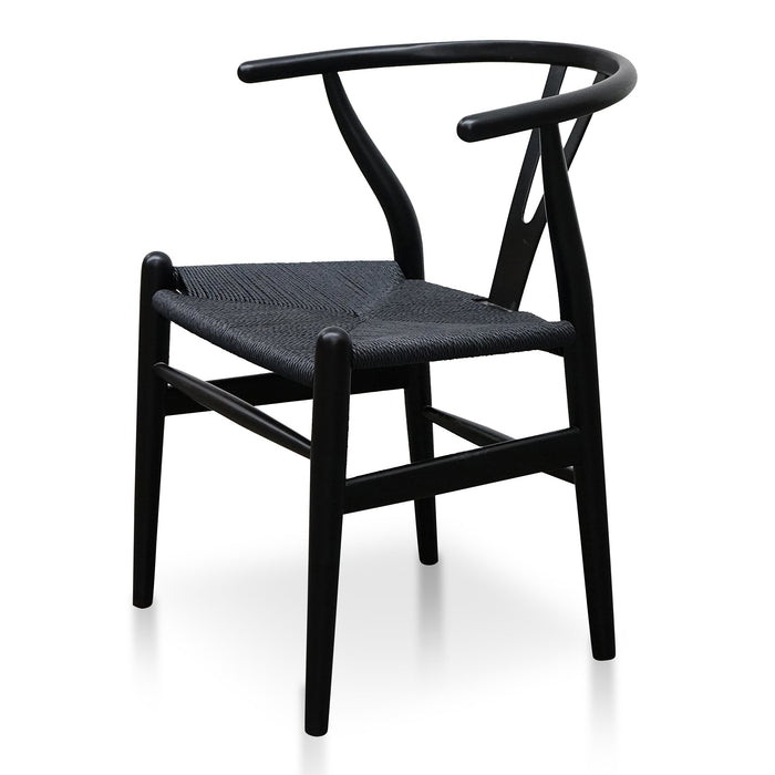 CDC2718-SD Cord Dining Chair - Full Black (Set of 2)