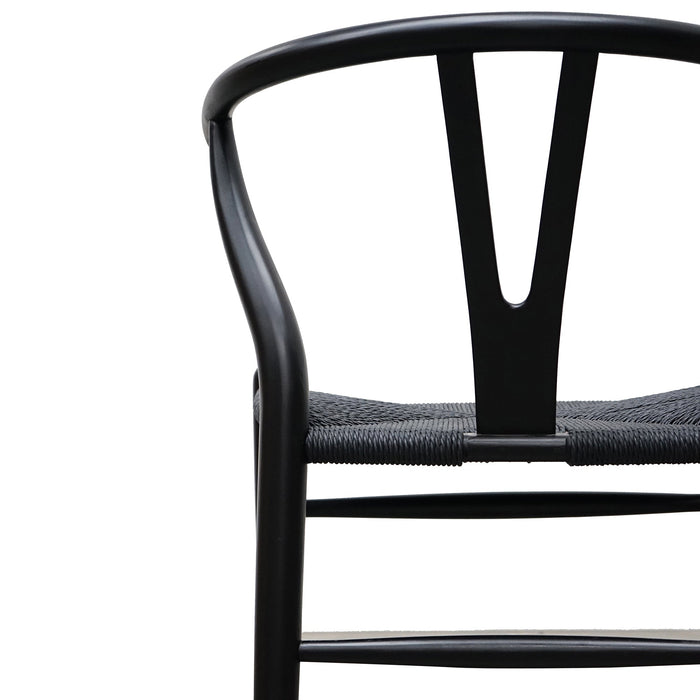 CDC2718-SD Cord Dining Chair - Full Black (Set of 2)