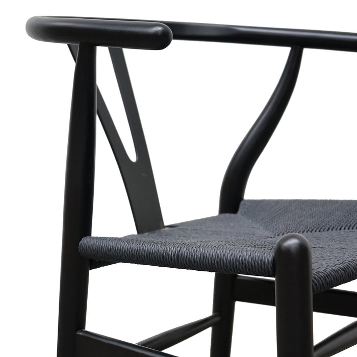 CDC2718-SD Cord Dining Chair - Full Black (Set of 2)