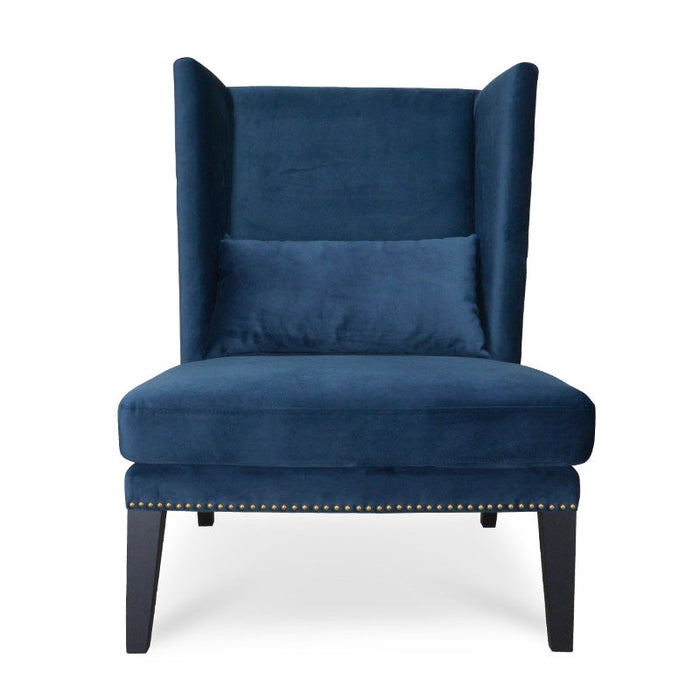 CLC2041-CA Velvet Lounge Chair in Navy Velvet Blue