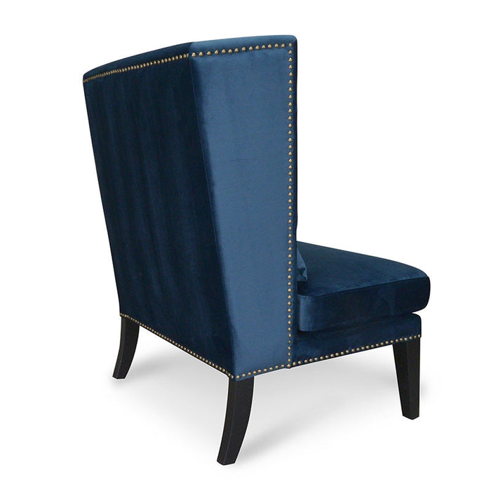 CLC2041-CA Velvet Lounge Chair in Navy Velvet Blue