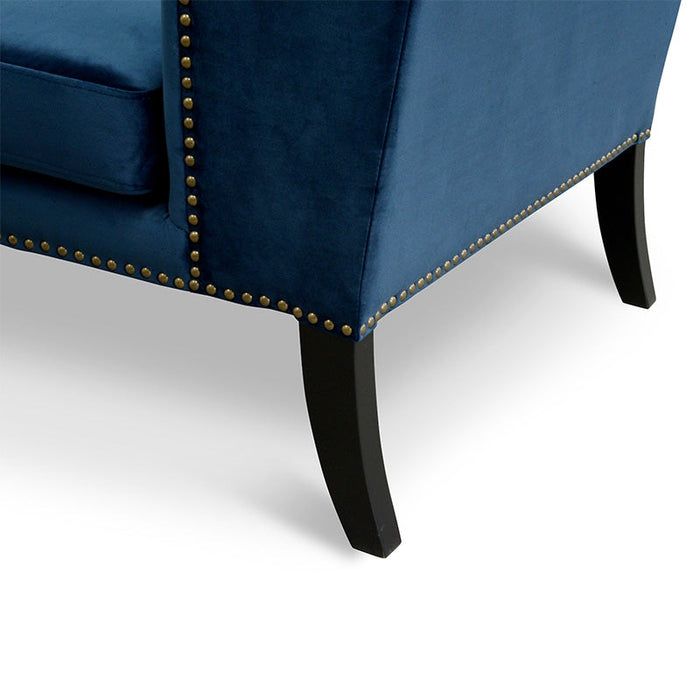 CLC2041-CA Velvet Lounge Chair in Navy Velvet Blue