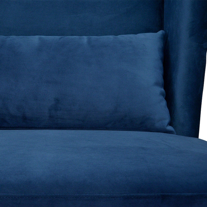 CLC2041-CA Velvet Lounge Chair in Navy Velvet Blue