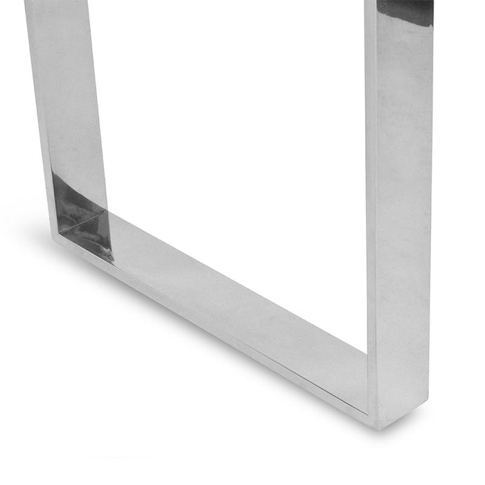 CDT2013-BS Console Table With Tempered Glass - Polished Stainless Steel