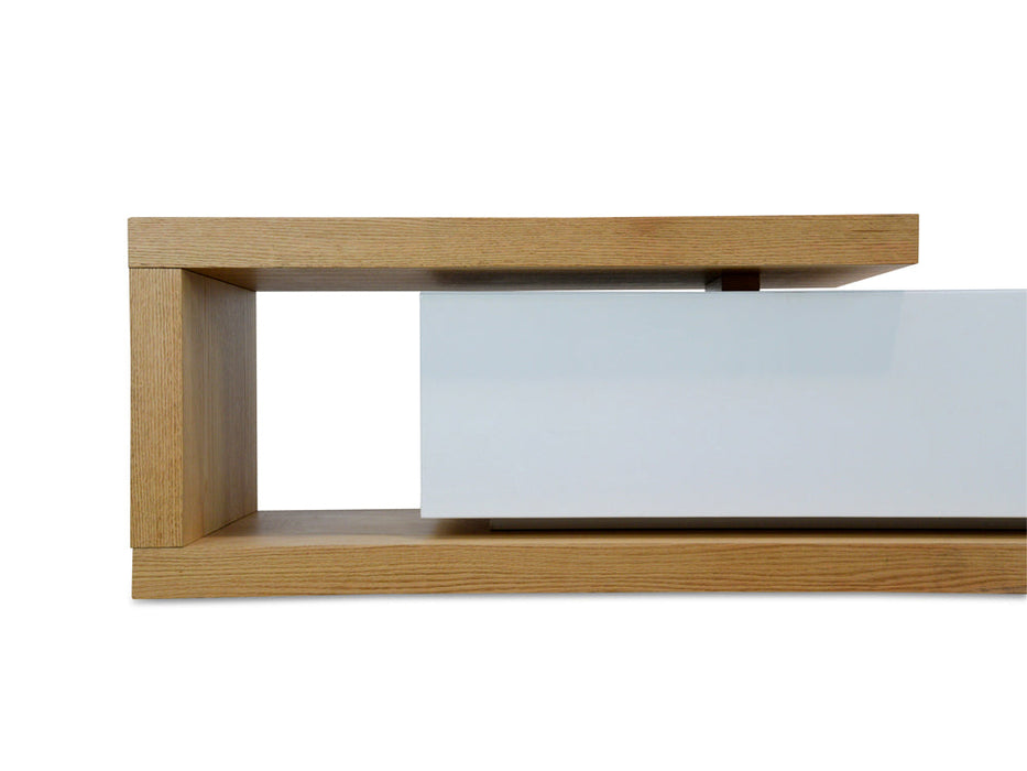 CTV385N-BB 2.4m-3.07m TV Entertainment Unit - Natural - White