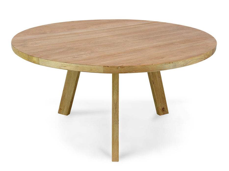 CDT142 Reclaimed Elm Wood 1.5m Round Dining Table