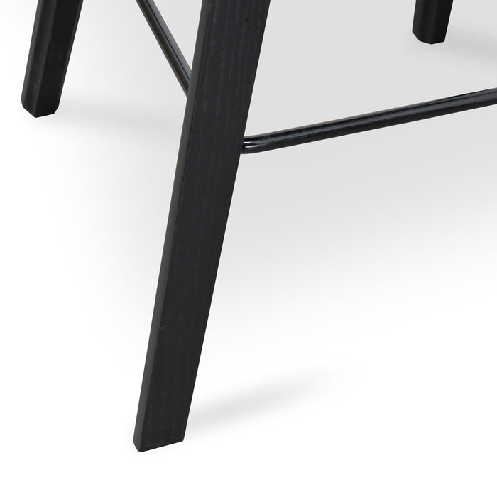 CBS2014-SD 65cm Bar Stool - Black Plastic Seat - Black Frame