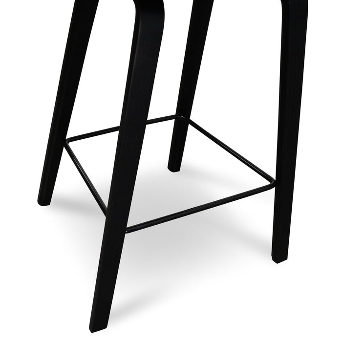 CBS2014-SD 65cm Bar Stool - Black Plastic Seat - Black Frame