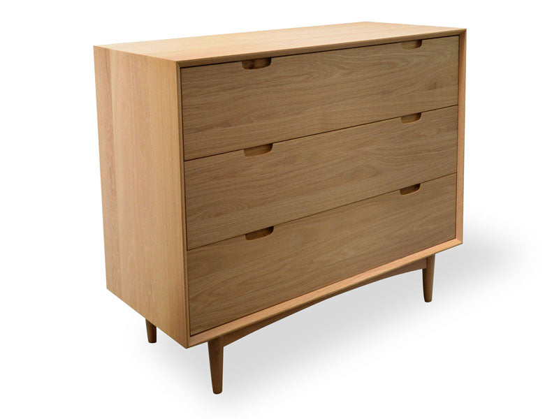 Calibre Furniture Asta 3 Drawer Chest Scandinavian Design