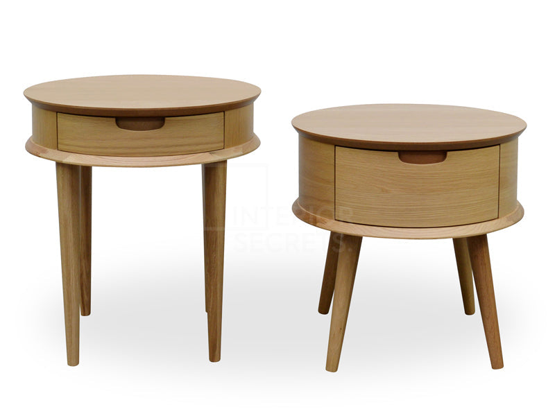 CST222WAL-VN Round Side Table - Walnut