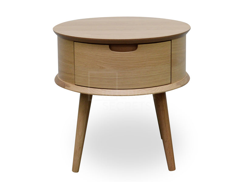 CST222WAL-VN Round Side Table - Walnut