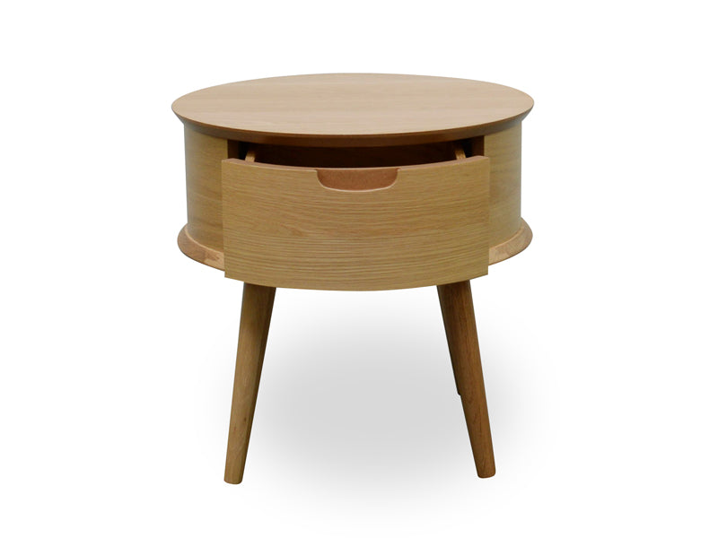 CST222WAL-VN Round Side Table - Walnut