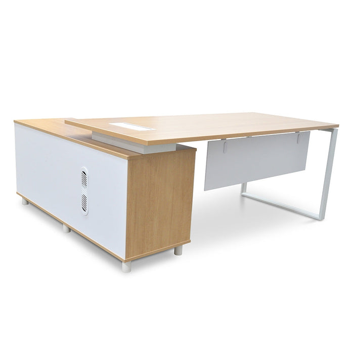 COT2095-SN 180cm Executive Office Desk With Right Return - Natural