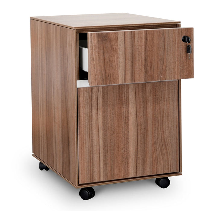 COF294 2 Drawer Mobile Pedestal - Walnut