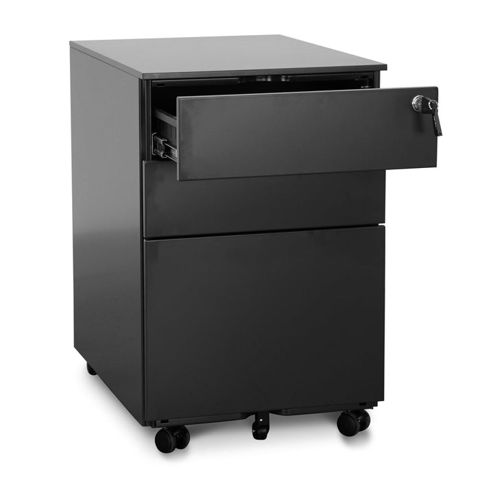 COF2171-SN 3 Drawers Mobile Pedestal - Black