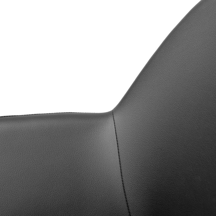 Dining chair - Black PU - Black Legs (Set of 2)