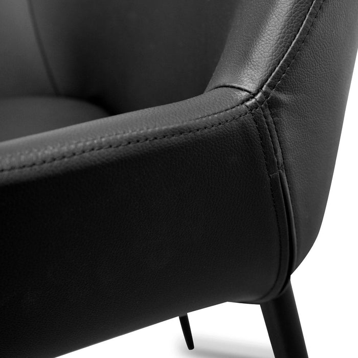 Set of 2 - Lynton Dining chair - Full Black