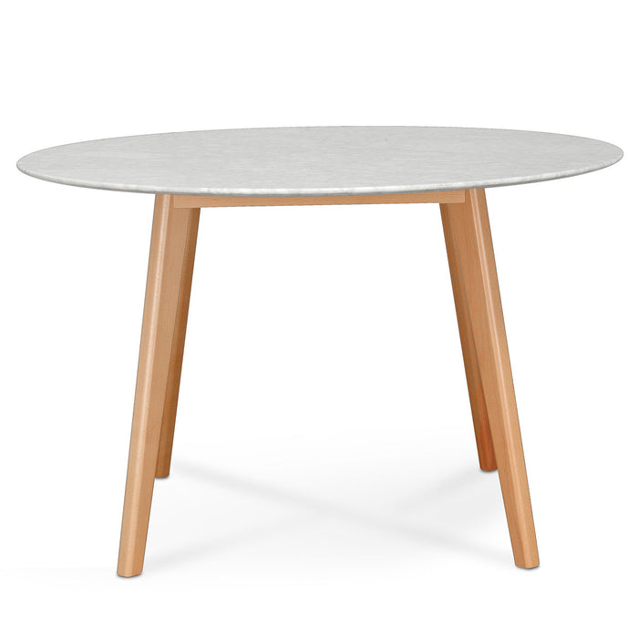 CDT1025 120cm Marble Dining Table - Natural Base