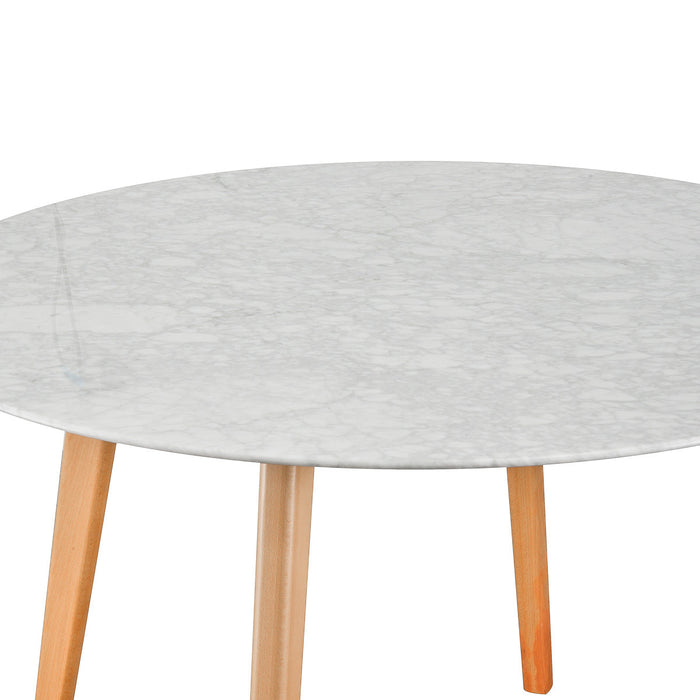 CDT1025 120cm Marble Dining Table - Natural Base