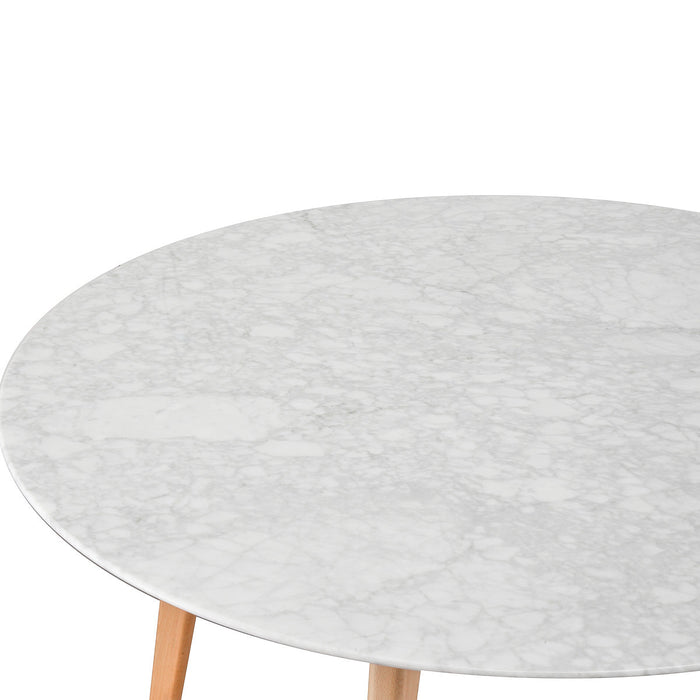 CDT1025 120cm Marble Dining Table - Natural Base