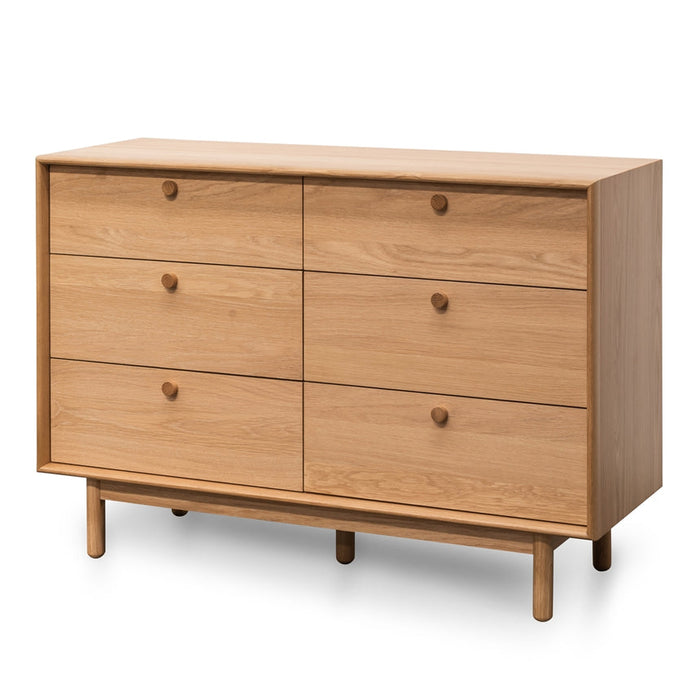 Calibre Furniture Kenston 6 Drawer Wide Chest - Oak