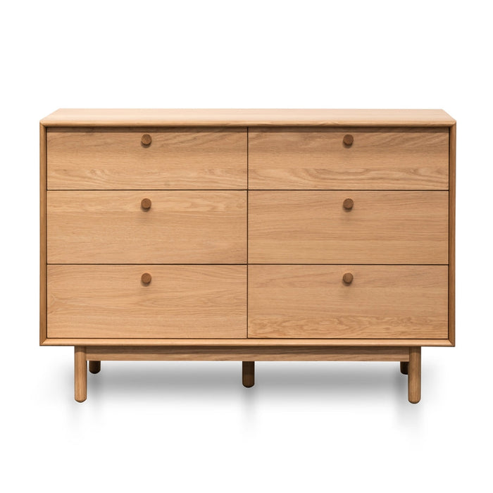 Calibre Furniture Kenston 6 Drawer Wide Chest - Oak