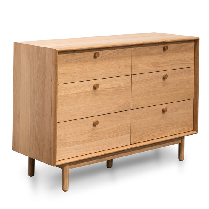 Calibre Furniture Kenston 6 Drawer Wide Chest - Oak