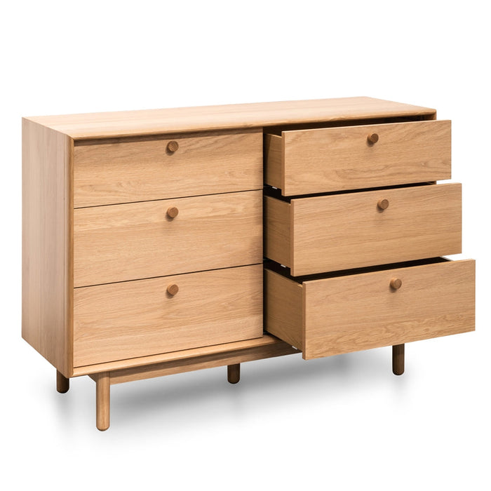 Calibre Furniture Kenston 6 Drawer Wide Chest - Oak