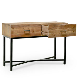 Modern Concepts Royce 1.2m Reclaimed Pine Console Table - Black Base