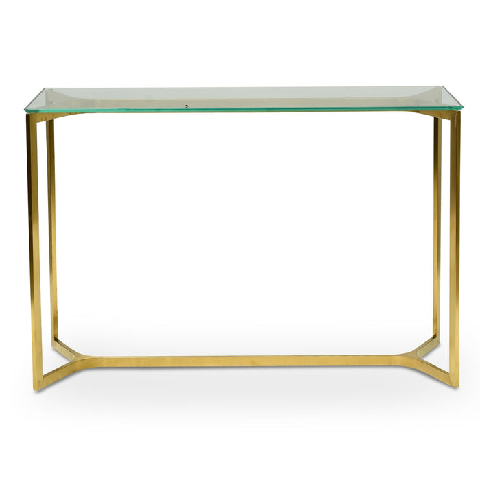 CDT2362-KS 1.2m Glass Console Table - Gold Base