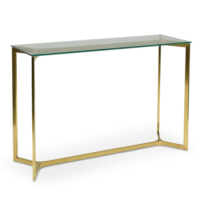 CDT2362-KS 1.2m Glass Console Table - Gold Base