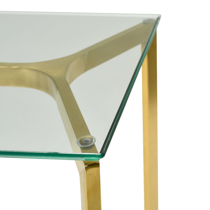 CDT2362-KS 1.2m Glass Console Table - Gold Base