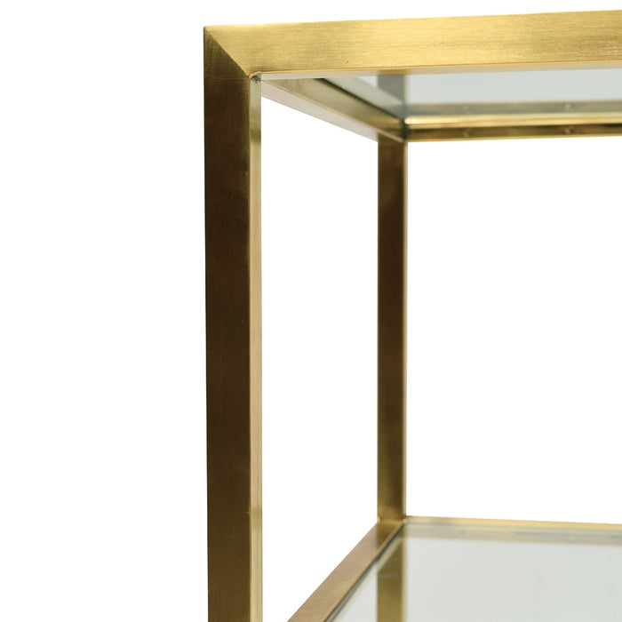 CDT2363-KS 1.2m Glass Console Table - Gold Base