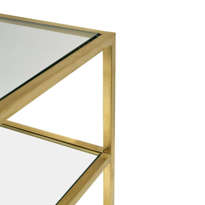 CDT2363-KS 1.2m Glass Console Table - Gold Base