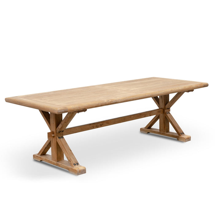 CDT502 Wood Dining Table 3m - Rustic Natural