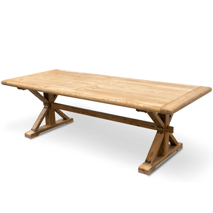 CDT502 Wood Dining Table 3m - Rustic Natural