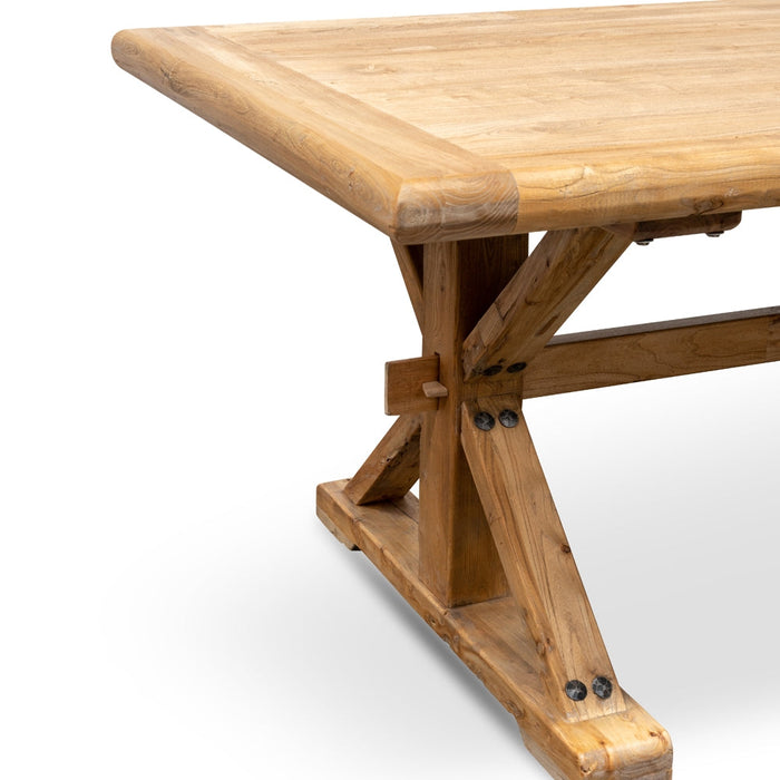 CDT502 Wood Dining Table 3m - Rustic Natural