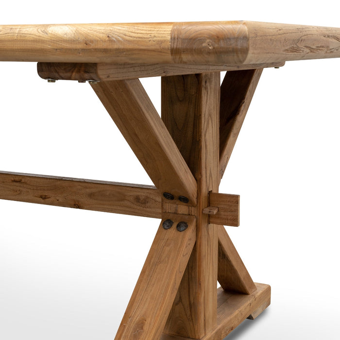 CDT502 Wood Dining Table 3m - Rustic Natural