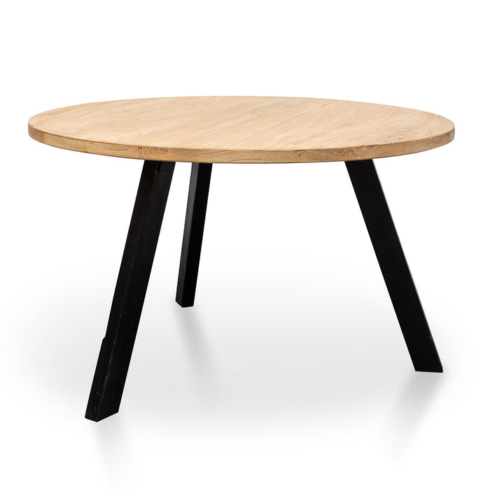 CDT2407 Reclaimed 1.25m Round Dining Table - Black Legs