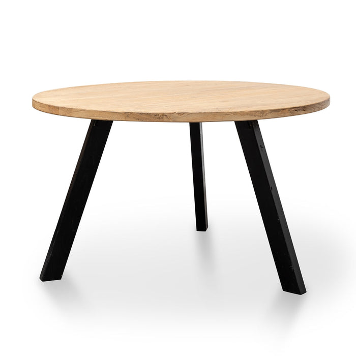 CDT2407 Reclaimed 1.25m Round Dining Table - Black Legs