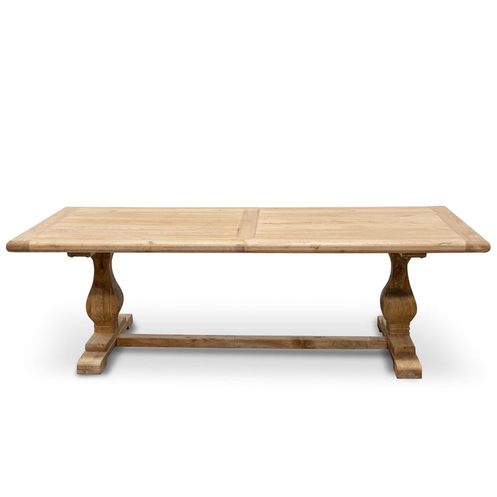 CDT2408 Elm Wood 2.4m Dining Table - Rustic Natural