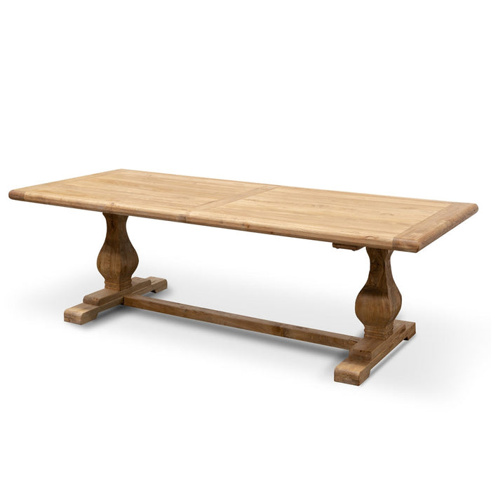 CDT2408 Elm Wood 2.4m Dining Table - Rustic Natural