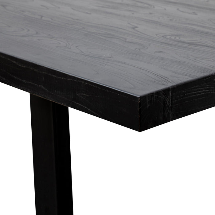 CDT2746 3m Reclaimed Dining Table - 120cm (W) - Full Black